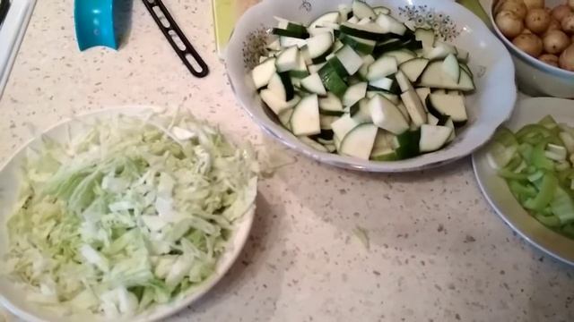 Рагу из овощей, погода, мамины картины.