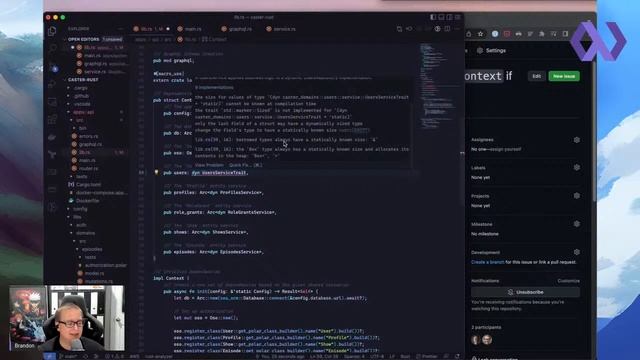 Live Coding: Example Caster API | Rust, GraphQL смотреть онлайн