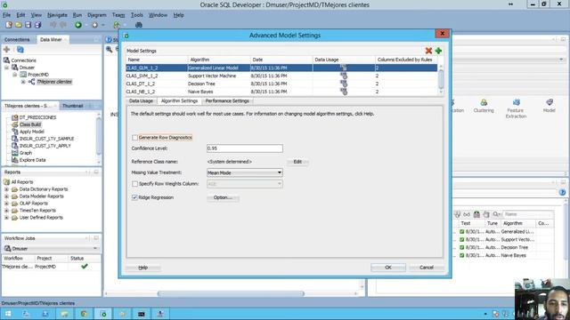 Oracle Data Miner GUI Data Base 11g Algoritmos de Predicción con SQLDeveloper смотреть онлайн