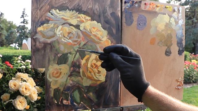 Learn the Art of Plein Air Painting: A Beginners Guide to Oil Painting Roses Outdoors Part 2 смотреть онлайн