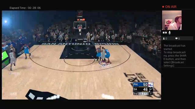 NBA 2K18 My league stacked roster Philadelphia 76ers vs San Antonio Spurs смотреть онлайн