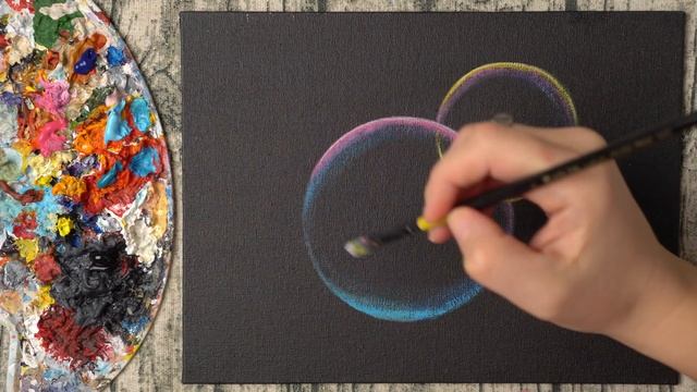 Bubbles - Acrylic painting / Homemade Illustration смотреть онлайн