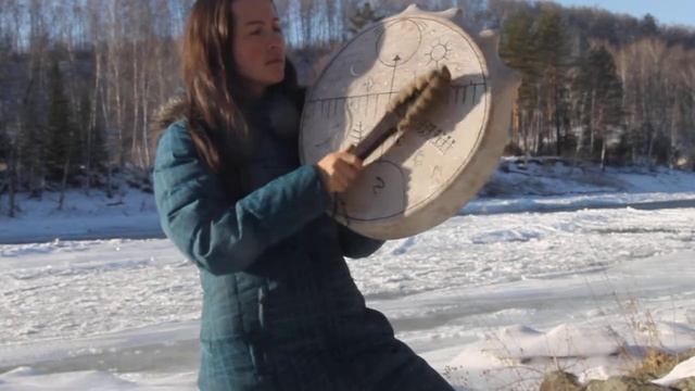 Бубен "Меес", копия бубна алтайского шамана 19 века смотреть онлайн