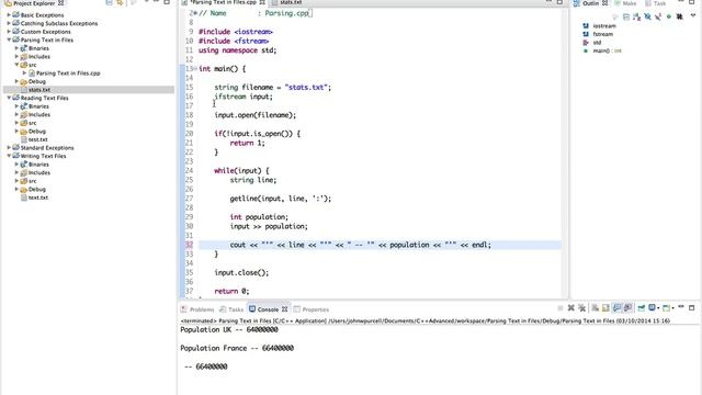 Learn Advanced C++ Programming : Parsing Text Files смотреть онлайн