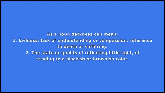 DARKNESS - Meaning and Pronunciation смотреть онлайн