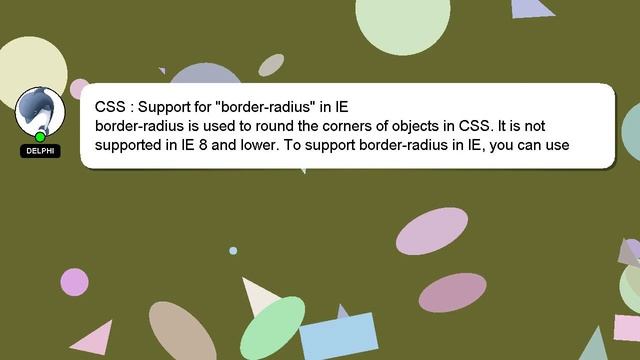 CSS : Support for "border-radius" in IE смотреть онлайн