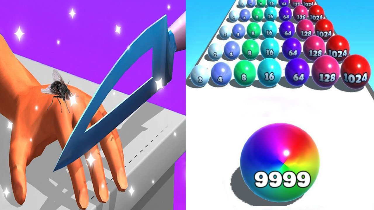 Мобильные игры Asmr Cutting и Ball Marge прохождение, геймплей и новые уровни для Android и IOS
