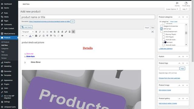How To Upload Simple Product On Woocommerce, WordPress
