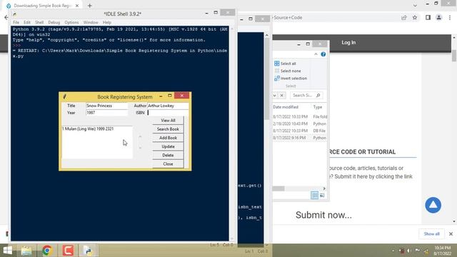 Simple Book Registering System in Python смотреть онлайн