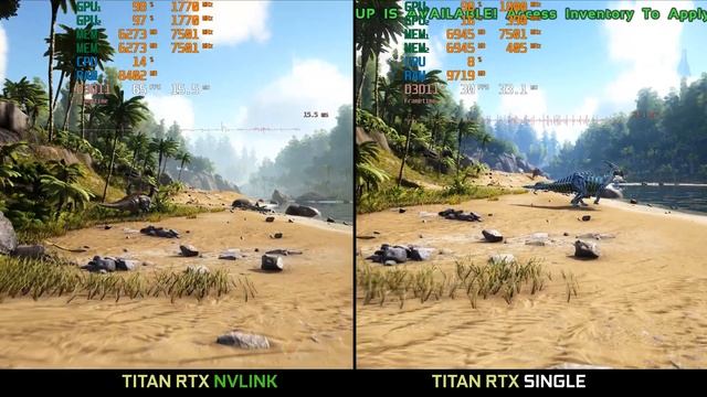 ARK: Survival Evolved 4K EPIC - TITAN RTX NVLINK (SLI) VS SINGLE смотреть онлайн