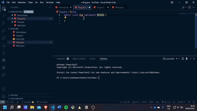 Interface In Java | Java Tutorial For Beginners In Visual Studio Code смотреть онлайн