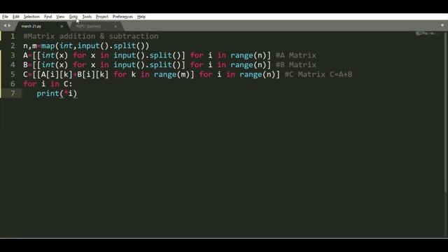 8. Matrix Addition and Subtraction in python смотреть онлайн