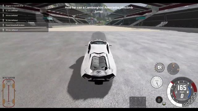 How far can a Lamborghini Aventador Hillclimb jump in BeamNG.drive смотреть онлайн