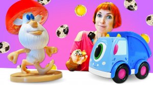 Маша Капуки Кануки и ее игрушки: Буба из яйца сюрприз и Машинки Мокас сделали грибы! Готовим Вместе