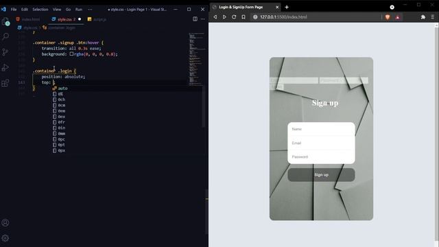 Login & SignUp Page Using HTML CSS JAVASCRIPT смотреть онлайн