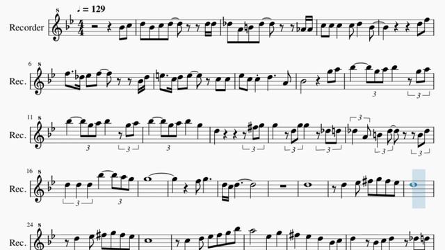 Recorder Sheet Music: How to play Arabian Nights (Aladdin) by Will Smith смотреть онлайн