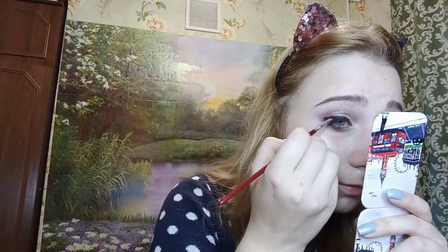 Осенний макияж с красным акцентом смотреть онлайн