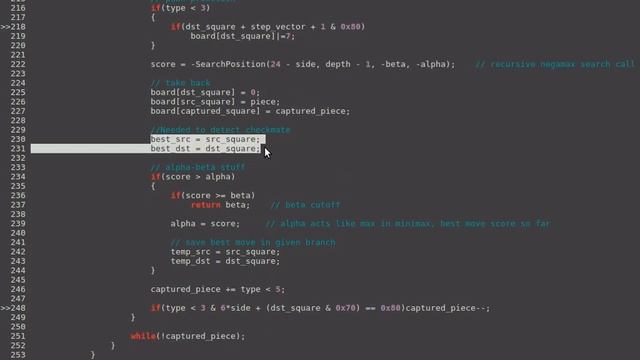 Bare minimum chess program in C: part 4 - search & evaluation смотреть онлайн