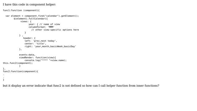 calling helper method from inner function in another helper function (same helper) in lightning... смотреть онлайн