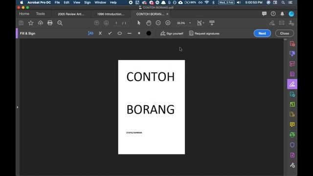 Cop dan Sign dalam borang PDF (Fill and Sign in Adobe Acrobat Pro DC) смотреть онлайн