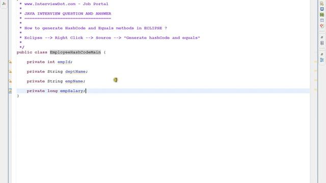 HASHCODE AND EQUALS METHOD GENERATE IN ECLIPSE DEMO смотреть онлайн