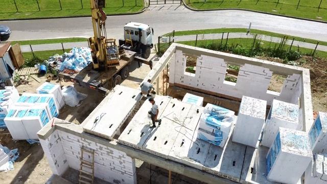 Укладка плит перекрытия. смотреть онлайн