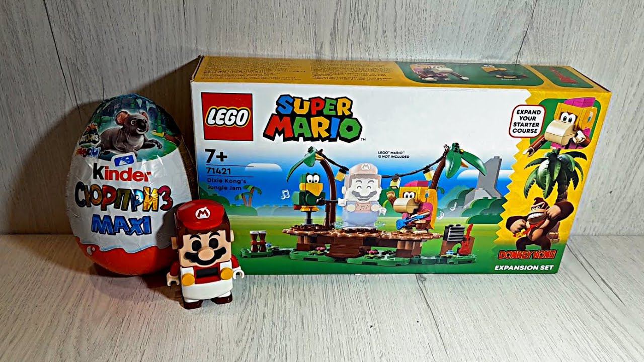 Lego Super Mario Дикси Конг в джунглях + Kinder Maxi Natoons смотреть онлайн