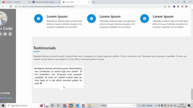P-13 Responsive Portfolio Development In Hindi HTML | CSS | JAVASCRIPT | PROJECT @Justforcode смотреть онлайн