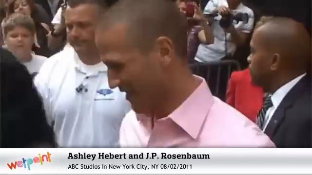 Celebrity Sightings! Ashley Hebert, JP Rosebaum, and Cory Monteith in NYC on August 2, 2011 смотреть онлайн