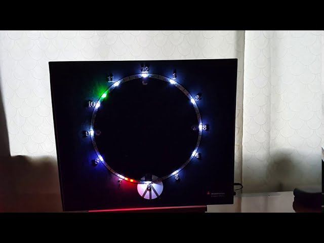 Часы, финальная сборка. Arduino round clock and LED strip. Final assembly. смотреть онлайн
