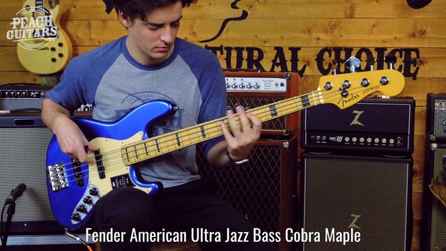 Fender American Ultra Jazz Bass Cobra Maple смотреть онлайн