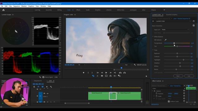 Цветокоррекция в Premiere Pro - Делаем КИНОШНУЮ Картинку! смотреть онлайн