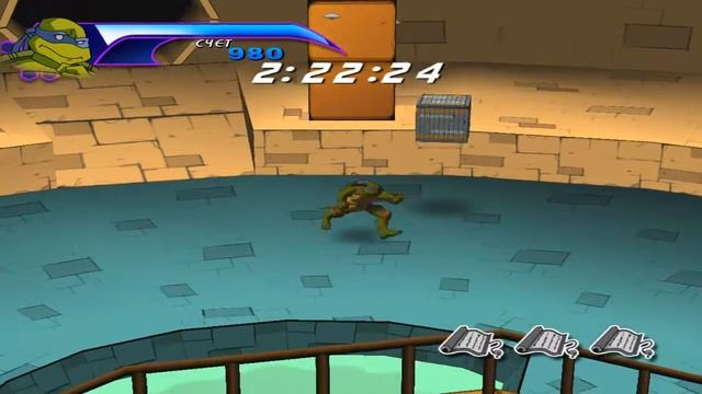 Уровень дожо Секреты за Донателло в игре TMNT 2003 смотреть онлайн