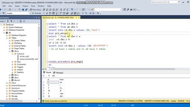 merge tables from two databases in SQL смотреть онлайн