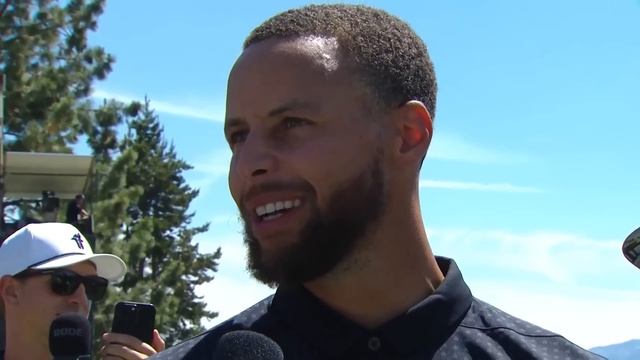 Stephen Curry receives trophy for American Century Championship win | Golf Channel смотреть онлайн