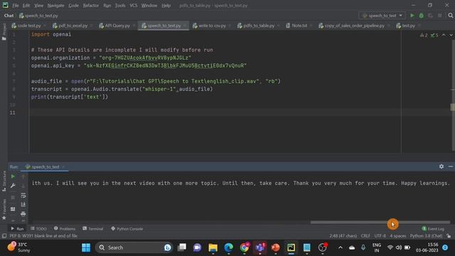 Open AI Speech to Text | Whisper Speech to Text | Python Speech to Text | Hindi Speech to Hindi Tex смотреть онлайн