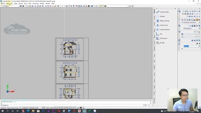Chuyển 3d sang 2D trong cad 2007 cực nhanh và dễ hiểu. смотреть онлайн