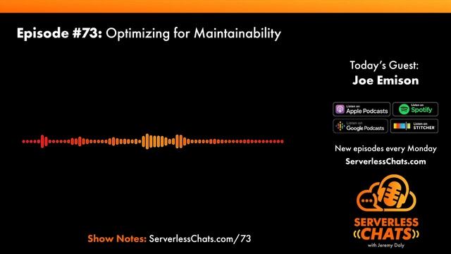 Episode #73: Optimizing for Maintainability with Joe Emison смотреть онлайн