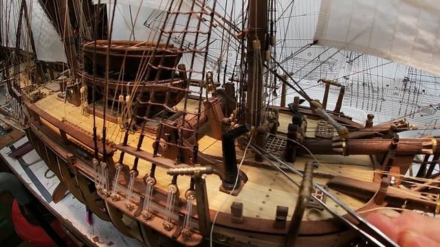 Wooden model ship HMS Bounty build part 53 смотреть онлайн