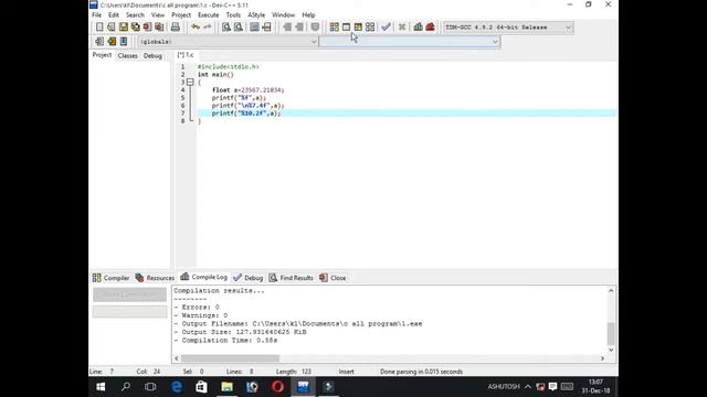 How to print the float number in various method in c programming смотреть онлайн
