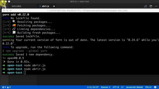 Abrir navegador pelo node – Hands-on: Open смотреть онлайн