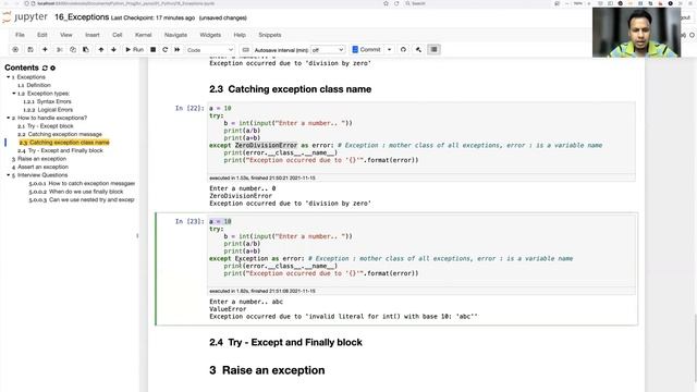 How to Handle Exceptions in Python | PyCSR | Learn Python Online with Pankaj Soni смотреть онлайн