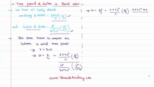 Time Period of Electron in Bohr's Orbit for IIT-JEE and NEET Physics смотреть онлайн