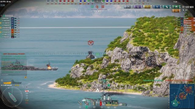 ??❗Gameplay: battleship République ❌283k❌x4 #worldofwarships смотреть онлайн