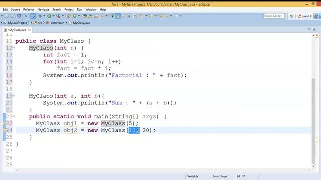 Java Constructor Overloading смотреть онлайн