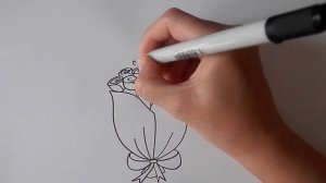 Как ОЧЕНЬ ПРОСТО нарисовать БУКЕТ РОЗ/446/As VERY SIMPLE to draw a ROSE BOUQUET