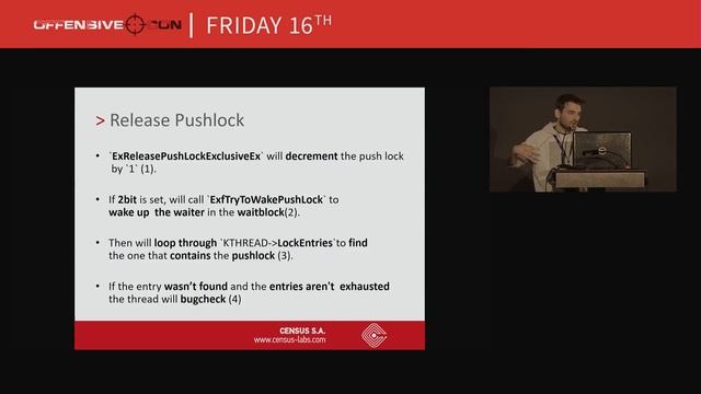 OffensiveCon18 - Nick Sampanis- Windows 10 RS2/RS3 GDI Data-Only Exploitation Tales смотреть онлайн