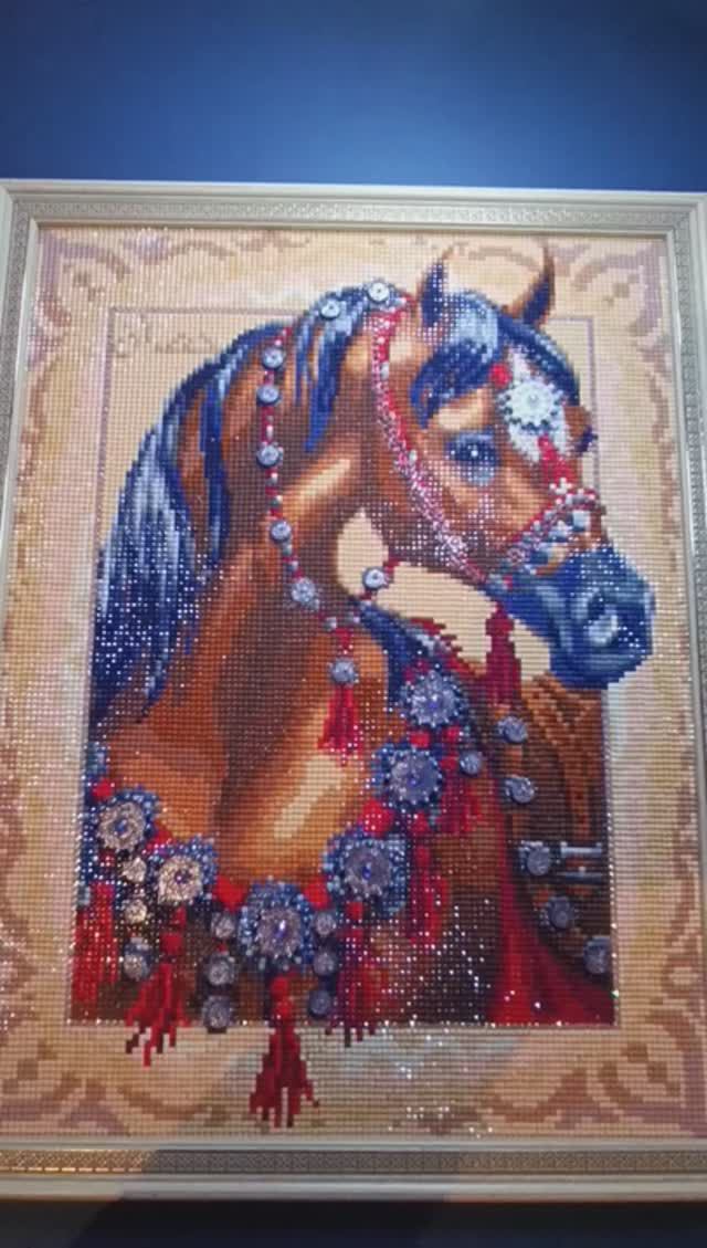Алмазная мозаика. Арабский скакун.Фирма Мосфа. смотреть онлайн