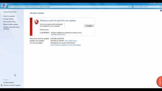 Fix error code 8024402C windows 7 update error fix how to fix windows update error in Urdu hindi смотреть онлайн