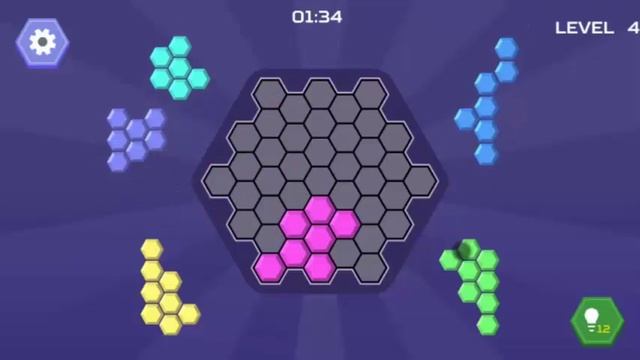 HEX BLOCKS PUZZLE GAME LEVEL 1-10 смотреть онлайн